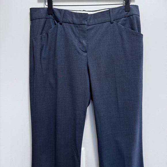 Theory Blue Wool Flare Trouser Pants Size 10 - Picture 3 of 13